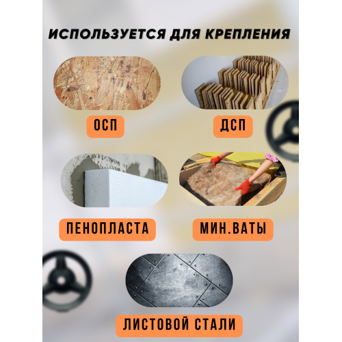 Шайба для теплоизоляции Рондол, диаметр 50мм 250шт