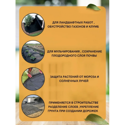 Геотекстиль, плотность 150г/м2, ширина 1,6м
