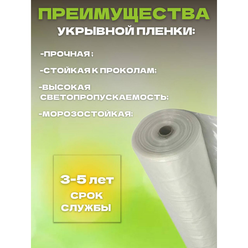 Пленка прозрачная ЭКО толщина 100мкм ширина 3м